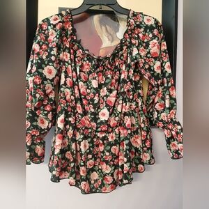 SHEIN PEPLUM CROPPED OFF SHOULDER BLOUSE.  NWOT.